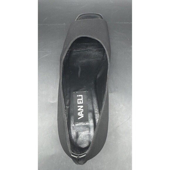 Van Eli Women’s BLACK Slip On Pumps Open Toe Casual Heeled Comfort Sz 8.5 - Picture 16 of 16